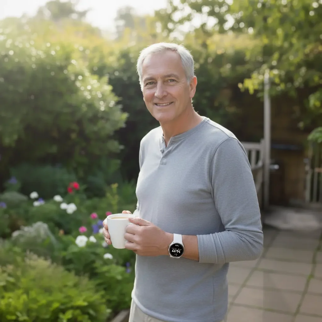 Mobile Notrufuhr mit GPS-Ortung für aktive Senioren beim Wandern und im Alltag.